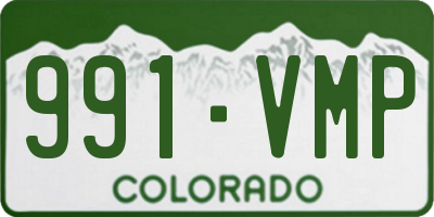 CO license plate 991VMP