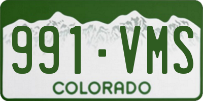 CO license plate 991VMS