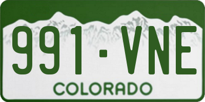 CO license plate 991VNE