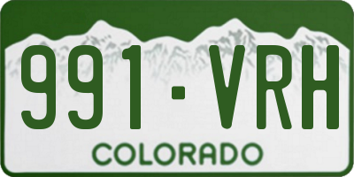 CO license plate 991VRH