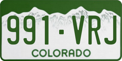 CO license plate 991VRJ