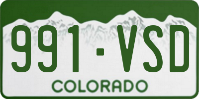 CO license plate 991VSD