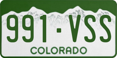 CO license plate 991VSS