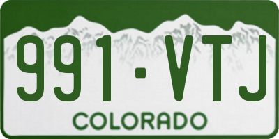 CO license plate 991VTJ