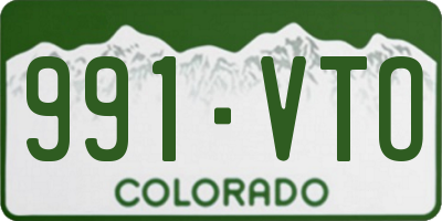 CO license plate 991VTO