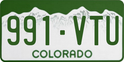 CO license plate 991VTU