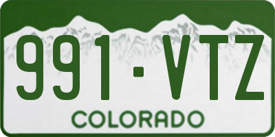 CO license plate 991VTZ