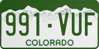 CO license plate 991VUF