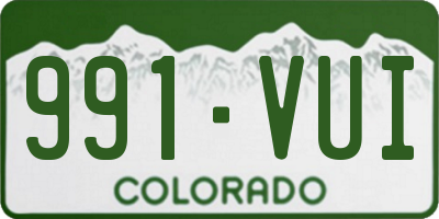 CO license plate 991VUI