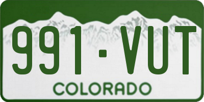 CO license plate 991VUT