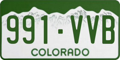 CO license plate 991VVB