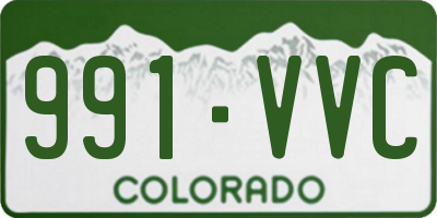 CO license plate 991VVC