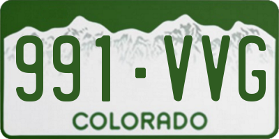 CO license plate 991VVG