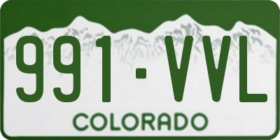 CO license plate 991VVL