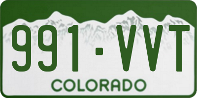CO license plate 991VVT
