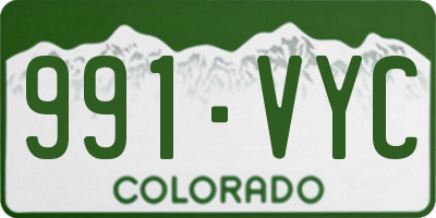 CO license plate 991VYC