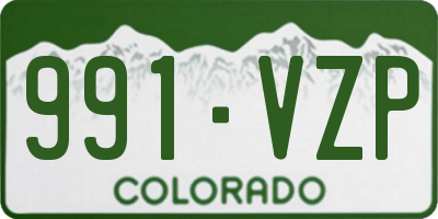 CO license plate 991VZP