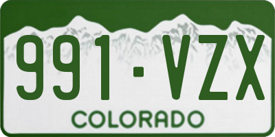 CO license plate 991VZX