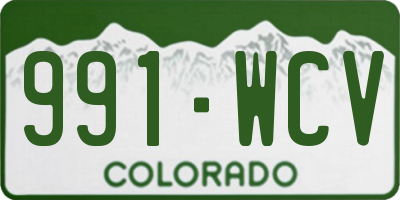 CO license plate 991WCV