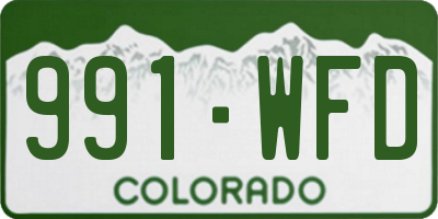 CO license plate 991WFD