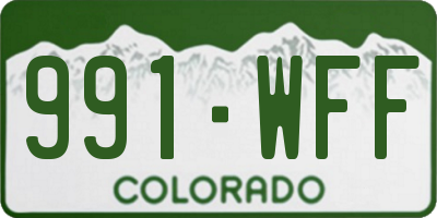 CO license plate 991WFF