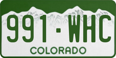 CO license plate 991WHC