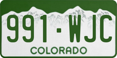 CO license plate 991WJC