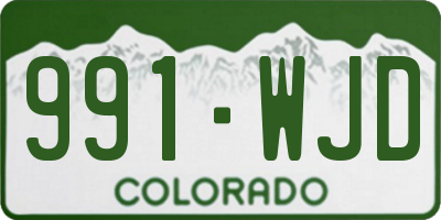 CO license plate 991WJD