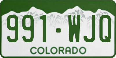 CO license plate 991WJQ