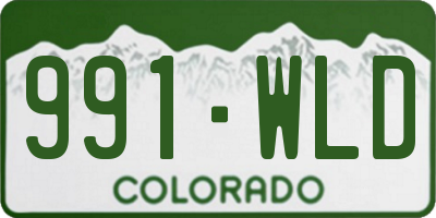 CO license plate 991WLD