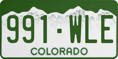 CO license plate 991WLE