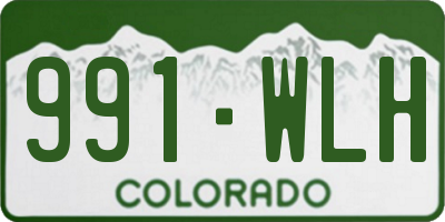 CO license plate 991WLH