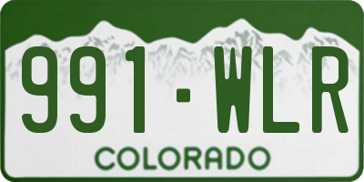 CO license plate 991WLR