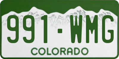 CO license plate 991WMG