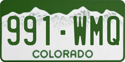 CO license plate 991WMQ