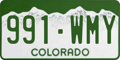 CO license plate 991WMY