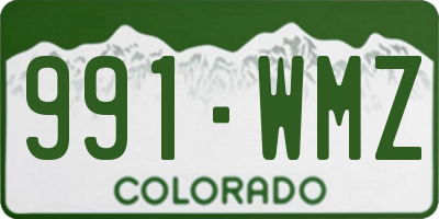 CO license plate 991WMZ