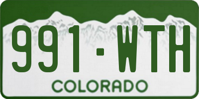 CO license plate 991WTH
