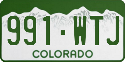 CO license plate 991WTJ