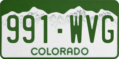 CO license plate 991WVG