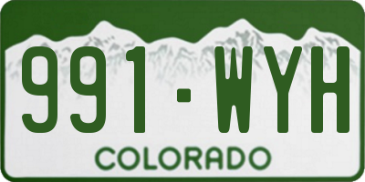 CO license plate 991WYH