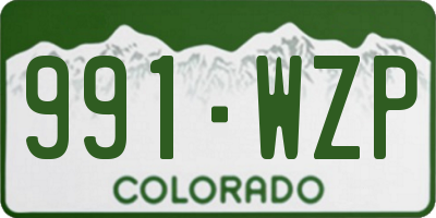 CO license plate 991WZP