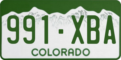 CO license plate 991XBA