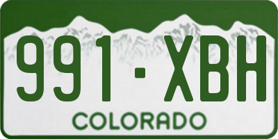 CO license plate 991XBH