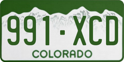 CO license plate 991XCD