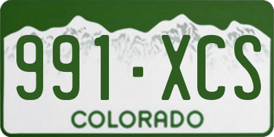 CO license plate 991XCS