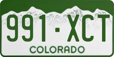 CO license plate 991XCT
