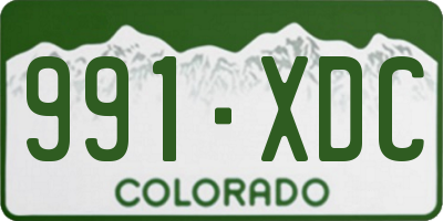 CO license plate 991XDC