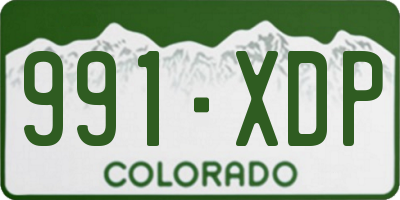 CO license plate 991XDP