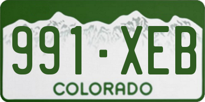 CO license plate 991XEB